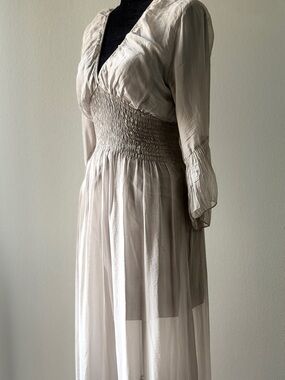 Light Gray Sheer Maxi Dress